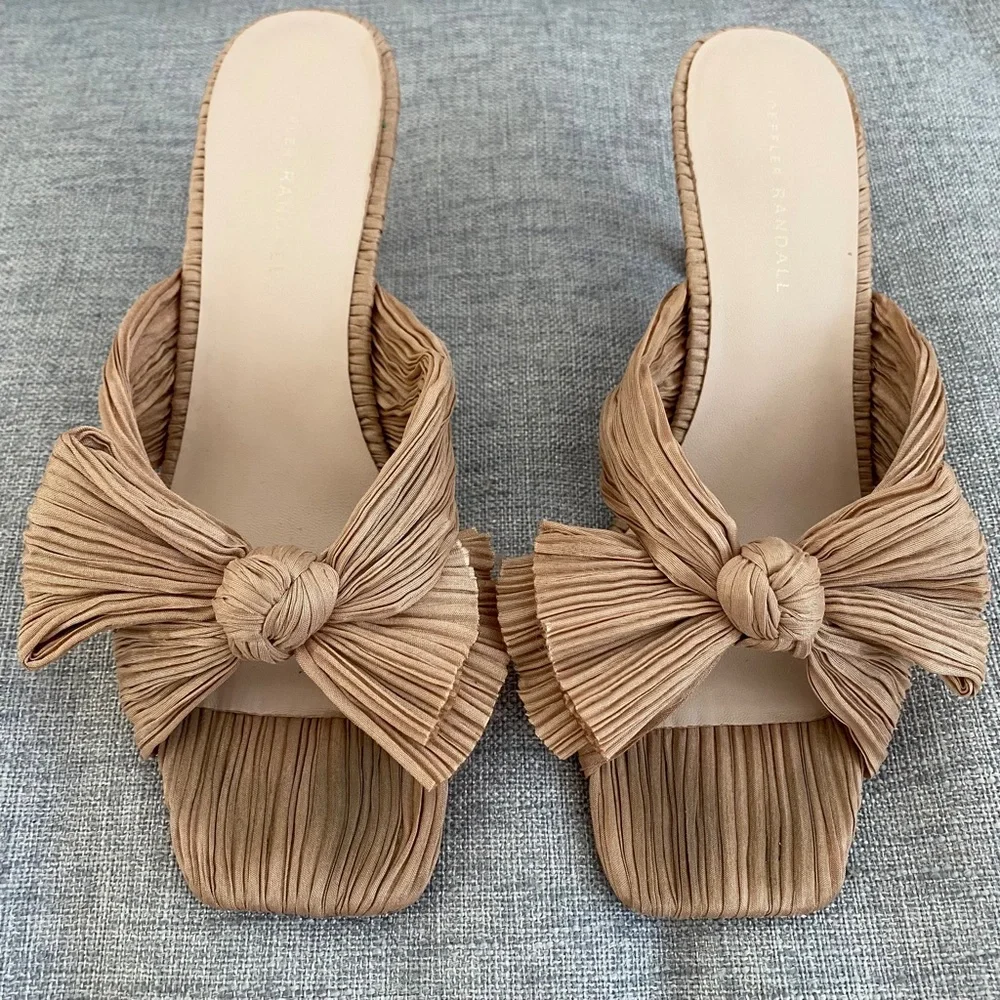 Loeffler Randall Eugenia Bow Mule in Dune - Picture 4 of 13